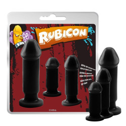 Rubicon Lot de 3 plugs Rubevil Noirs